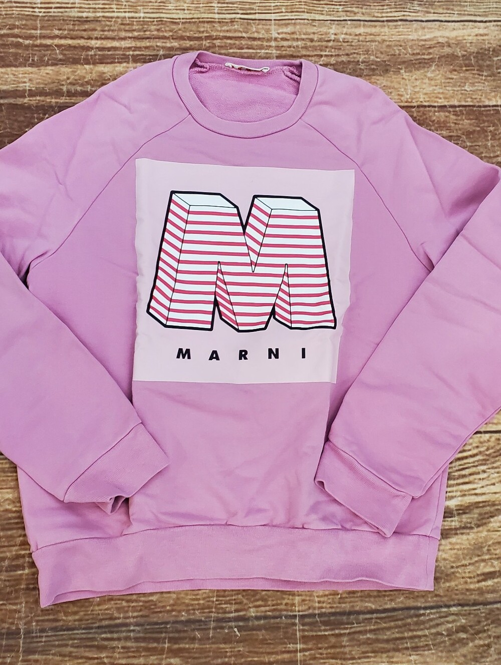 Marni Kids Pink Logo Cotton Sweatshirt sz 6, 10, 12